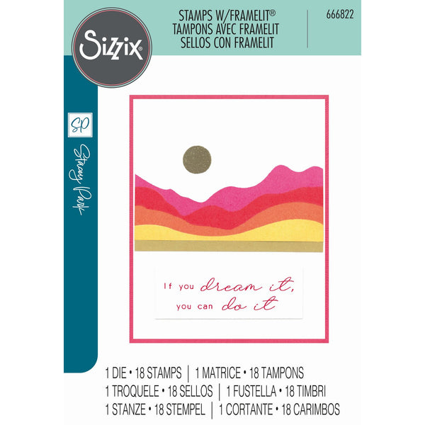 Sizzix • creative coordinations clear stamps with framelits mountain high 19pcs