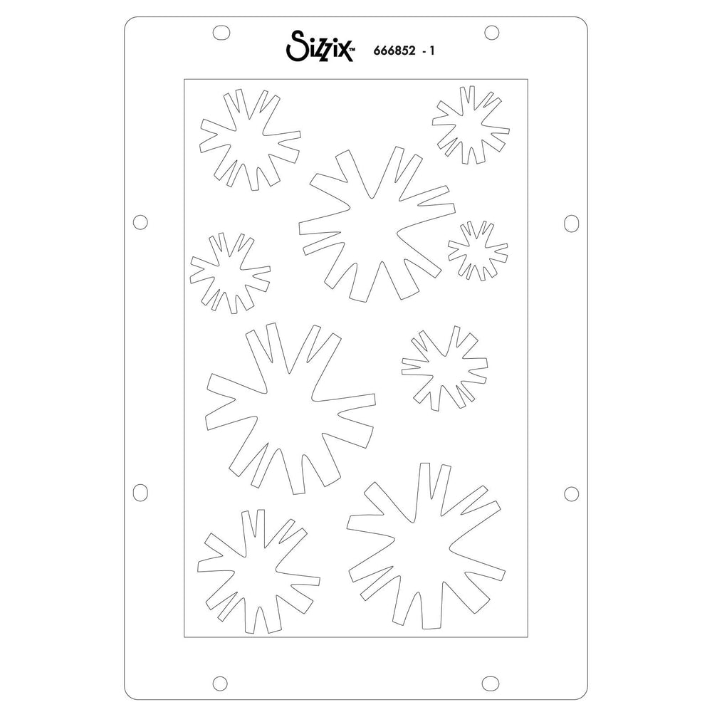 Sizzix • studio clear stamps set 11pcs 3pcs stencils strength in numbers by cat kerr