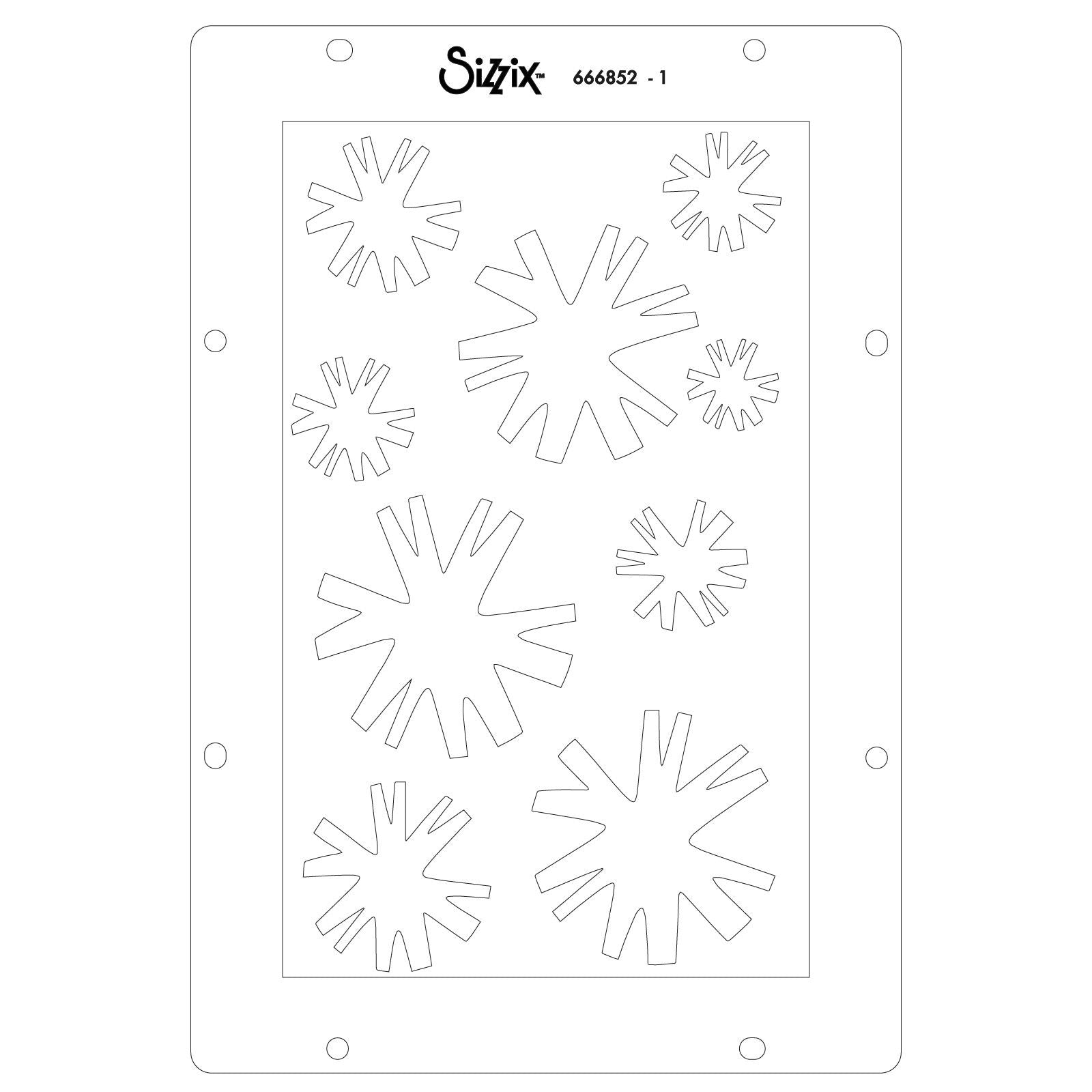 Sizzix • studio clear stamps set 11pcs 3pcs stencils strength in numbers by cat kerr