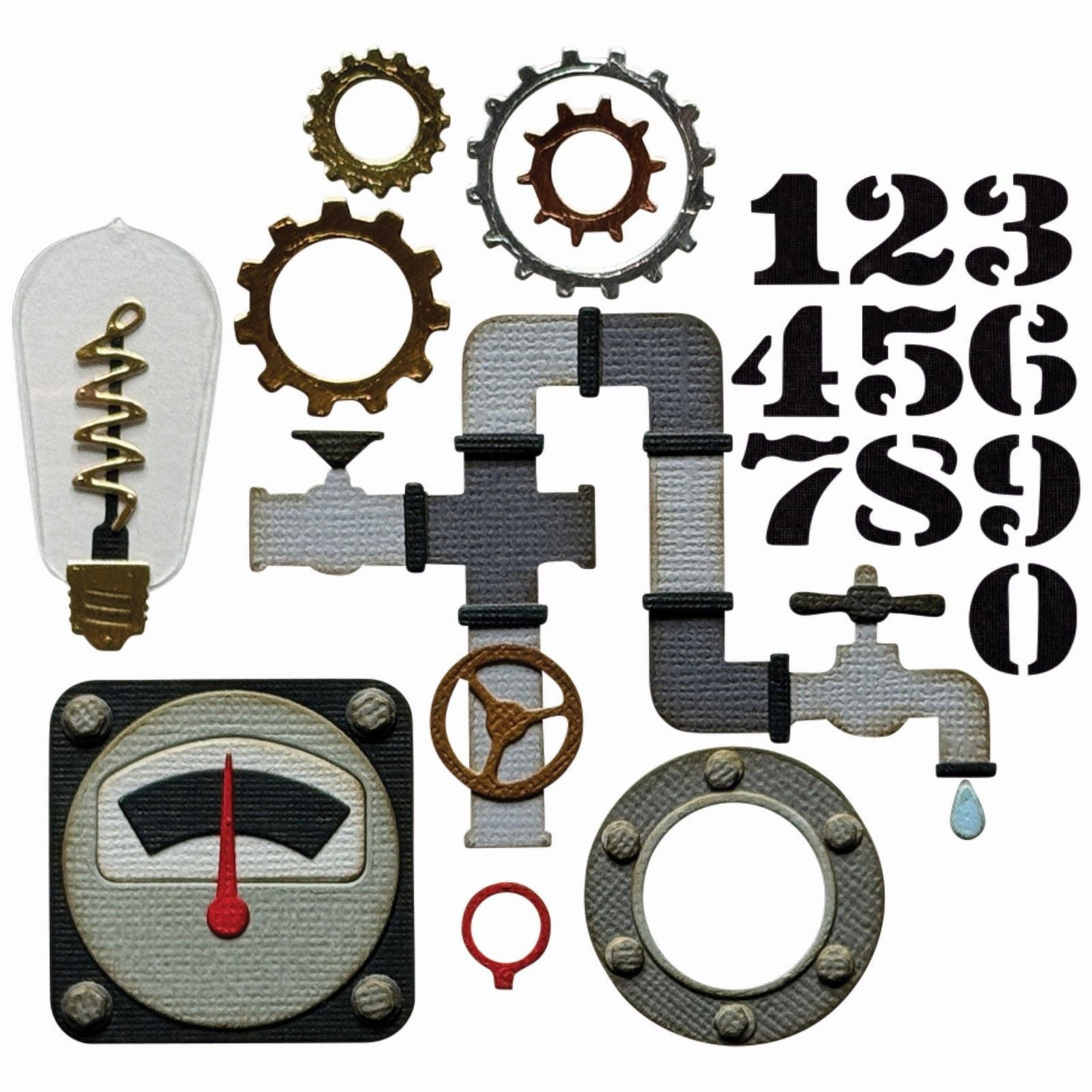 Sizzix • thinlits 37pcs die set vault industrial by tim holtz