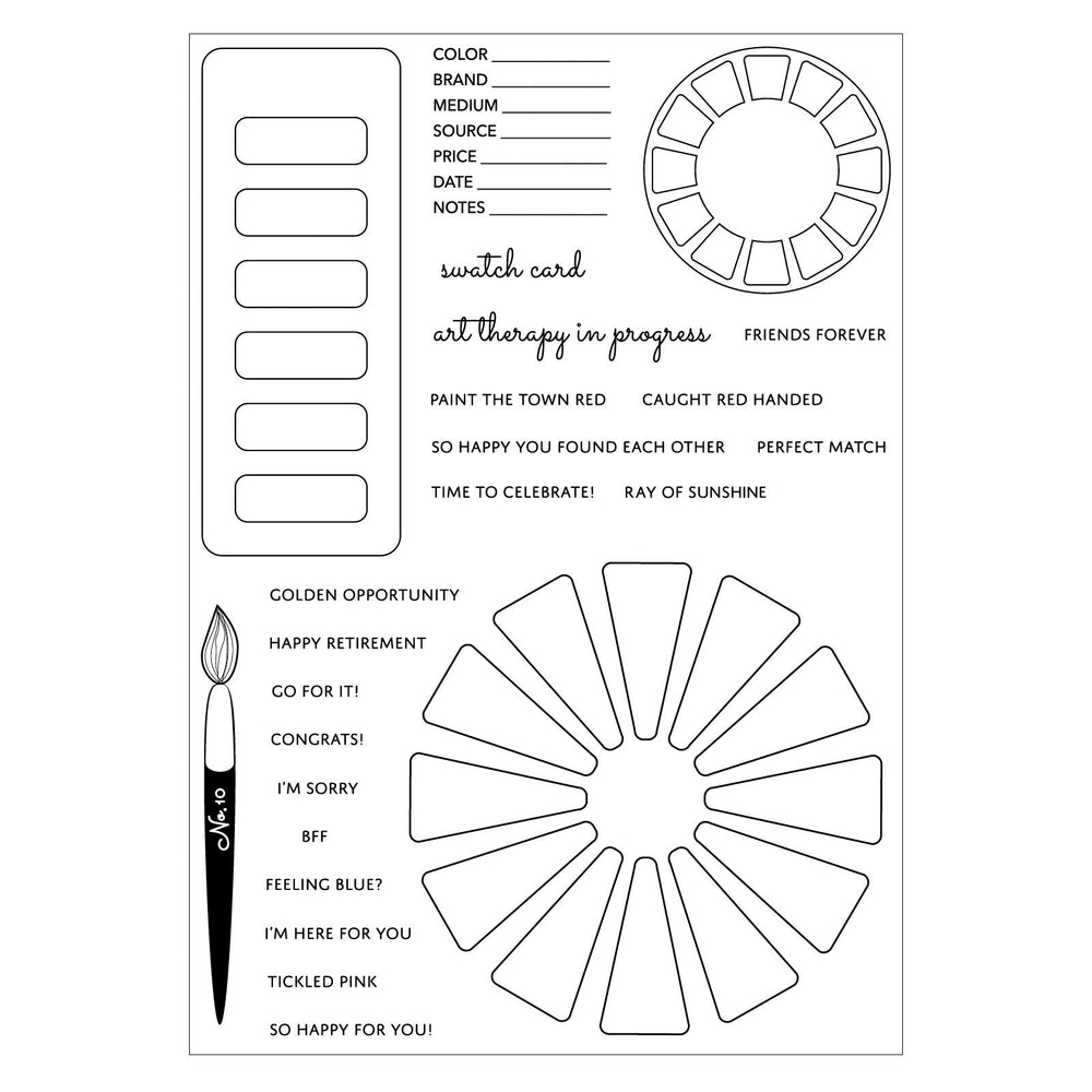 Sizzix • a5 clear stamps set 24pcs swatch cards by eileen hull