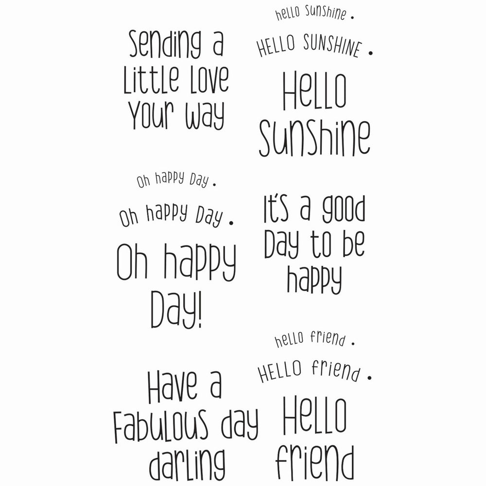 Sizzix • clear stamps set 12pcs sending a little love