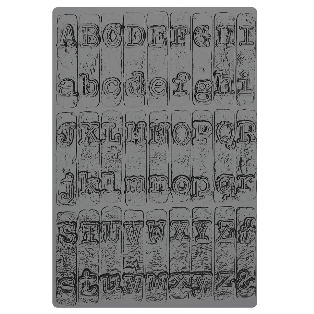 Sizzix • 3-d texture fades embossing folder typewriter large a5 by tim holtz