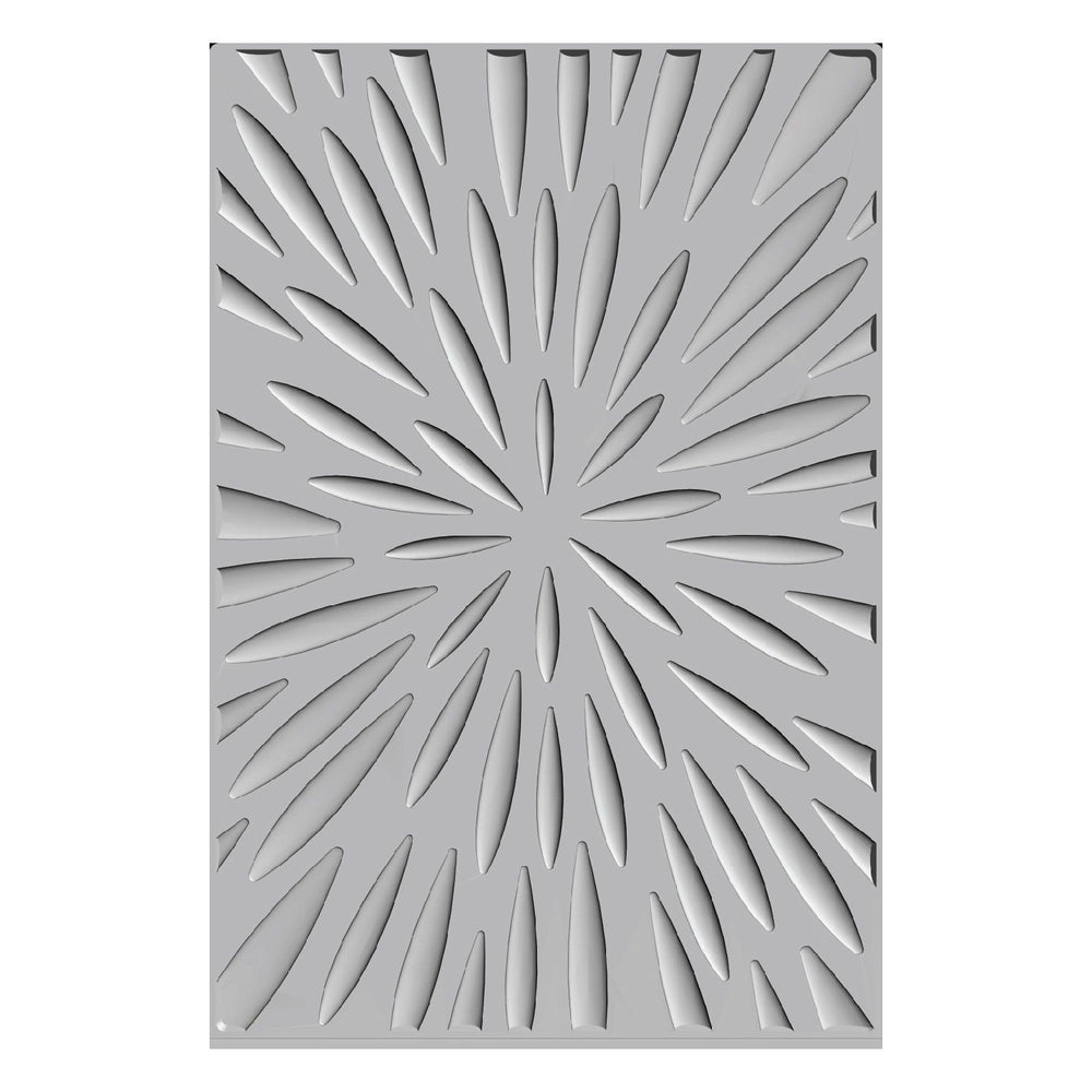 Sizzix • 3-d tief a6 stencil burst of bright by stacey park