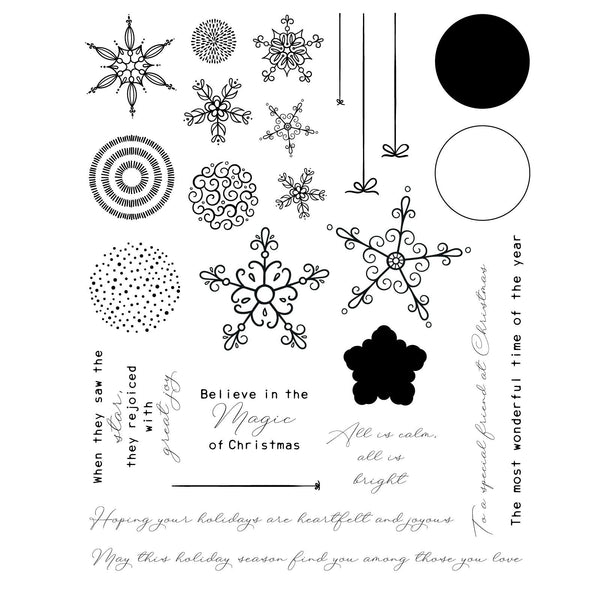 Sizzix • a5 clear stamp set 25pcs 1pcs framelits holiday bits and bobs by stacey park