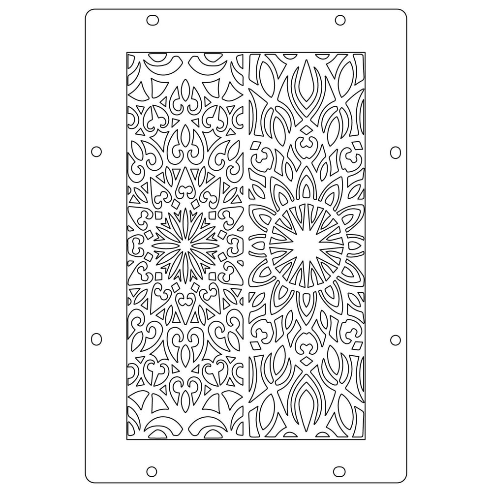 Sizzix • studio: a5 clear stamps 3pcs a5 stencils build it by mark montano