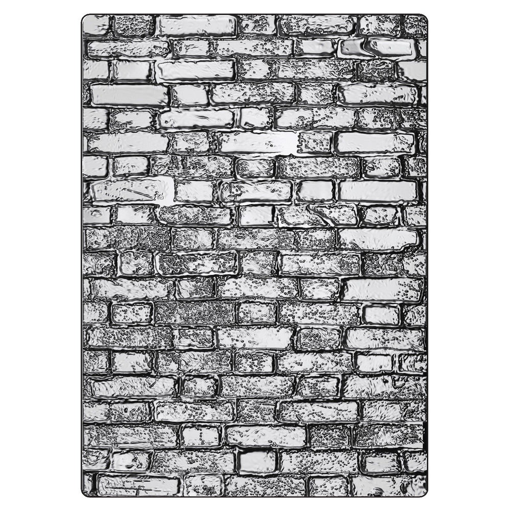 Sizzix • 3d texture fades embossing folder brickwork large a5 by tim holtz