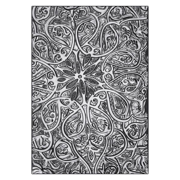 Sizzix • 3-d texture fades embossing folder engraved a5 by tim holtz