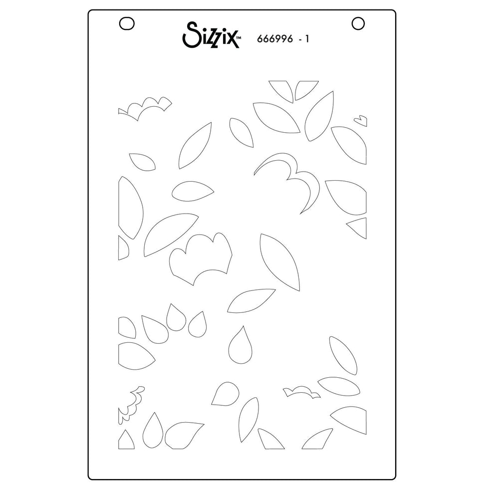 Sizzix • layered stencils a6 happy garden nr.2 by catherine pooler 4pcs