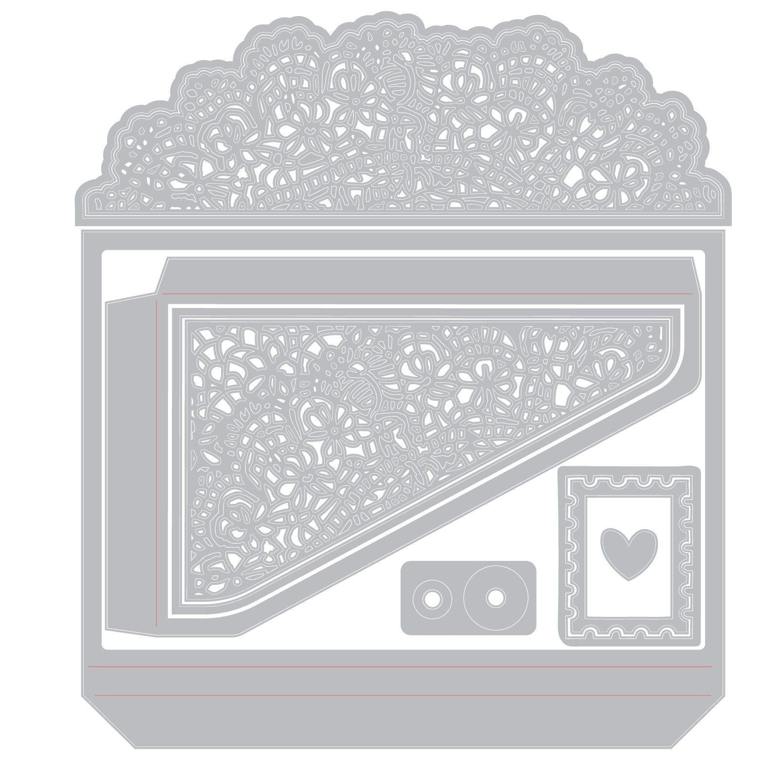 Sizzix • thinlits die set laced folio by 49 and market 10pcs
