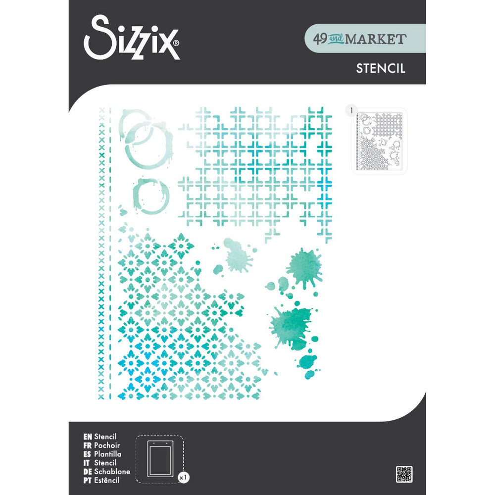 Sizzix • a4 stencil 1pcs artful layers by 49 market