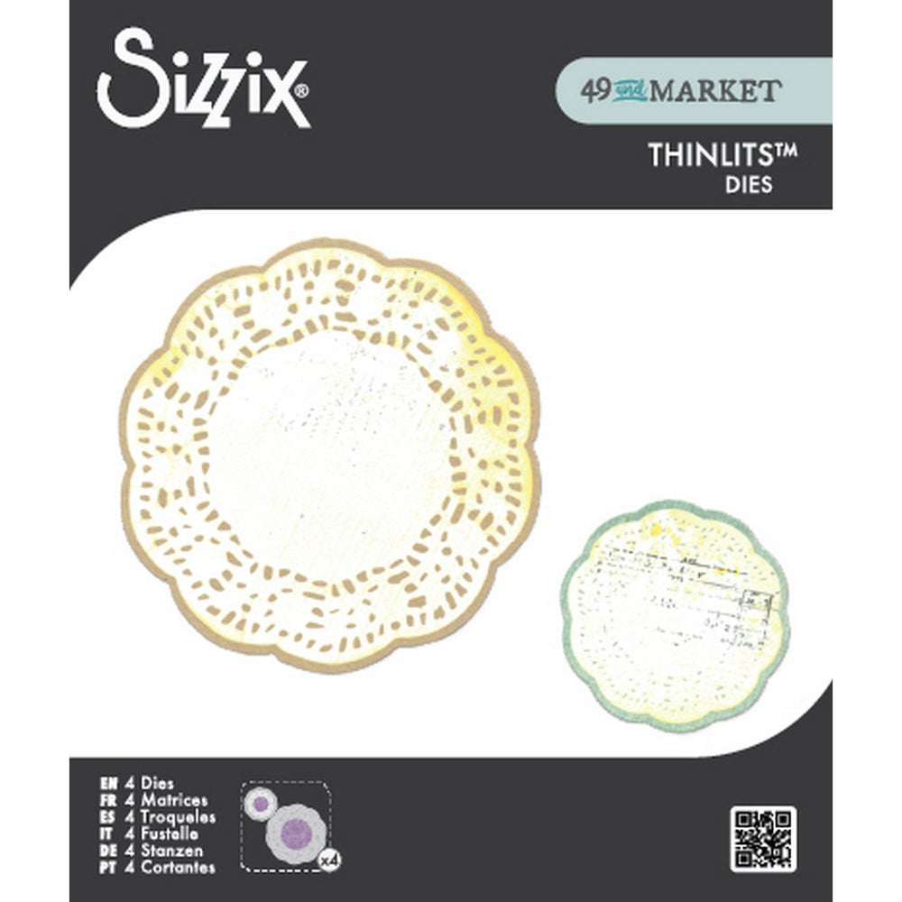 Sizzix • thinlits die set 4pcs doily duo by 49 market