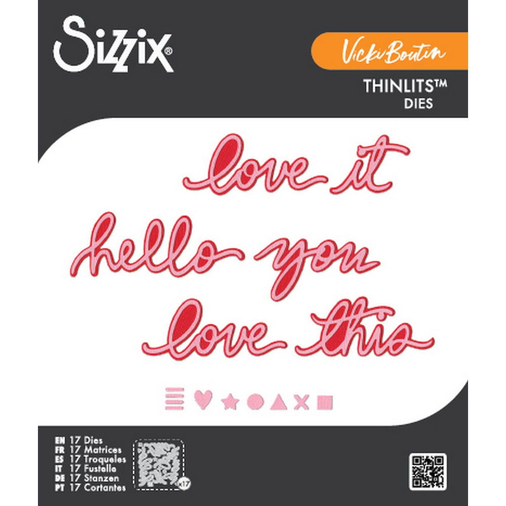 Sizzix • thinlits 17pcs die set vicki script 1 by vicki boutin