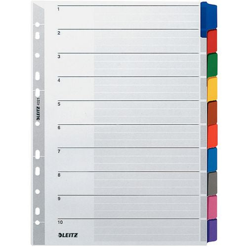 Tabbladen leitz 43210000 grijs, 1 set