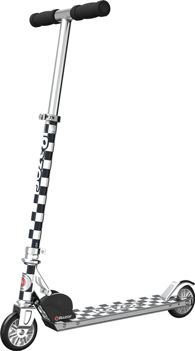 Razor a special edition - step - zwart wit geblokt - opvouwbaar - lichtgewicht aluminium - voor kinderen - tot 65 kg - vanaf 5 jaar