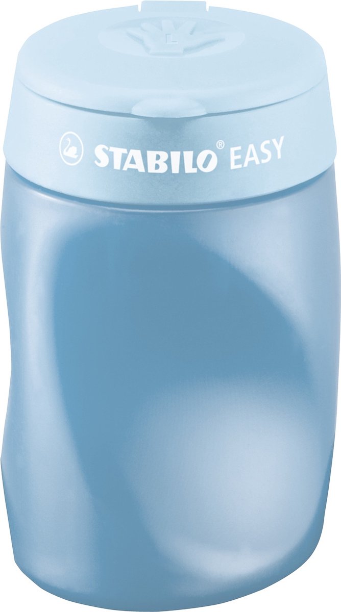 Stabilo easysharpener - ergonomische 3 in 1 puntenslijper - linkshandig - blauw - geschikt voor alle potloden
