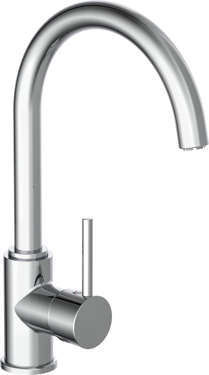 Schütte casalla design keukenkraan voor waterverwarmer - met vrije uitloop - mengkraan - lage druk - hoge, draaibare uitloop - zijdelingse greep - chroom