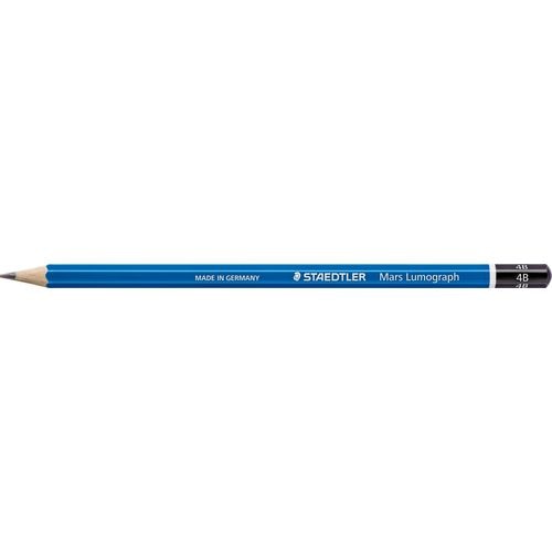 Houten potlood 4b blauw zwart staedtler mars lumograph 100