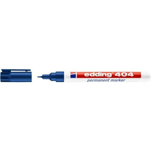 Permanent marker edding 404 ronde punt 0,75 mm blauw