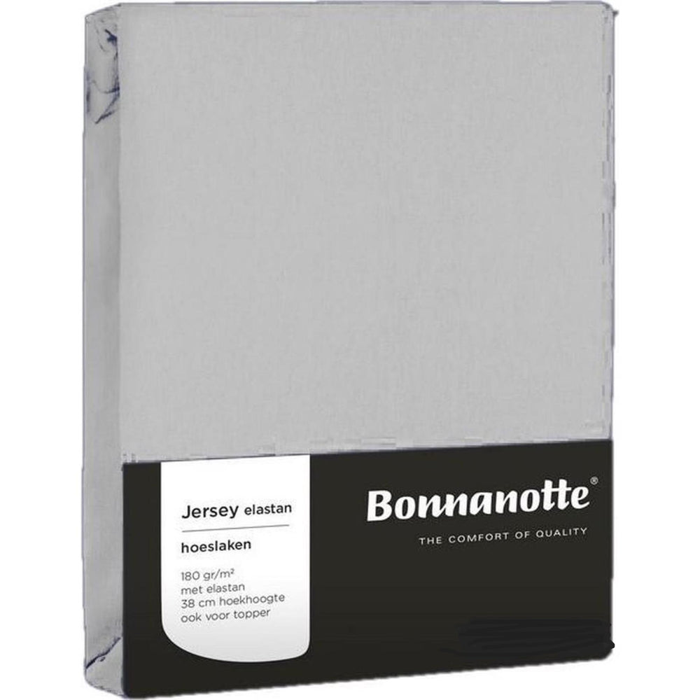 Bonnanotte hoeslaken jersey elastan licht grijs 90x200cm