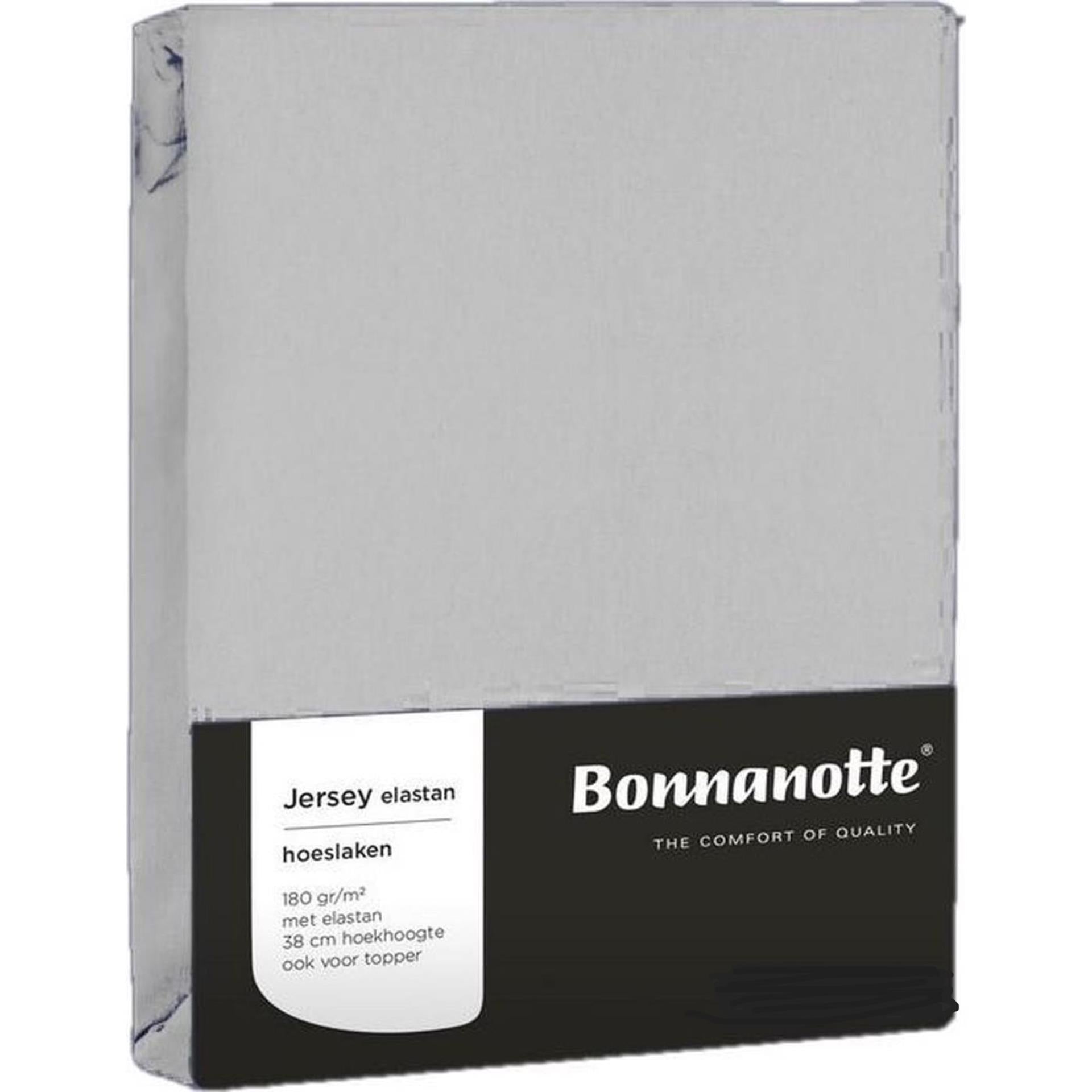 Bonnanotte hoeslaken jersey licht grijs 90x200cm