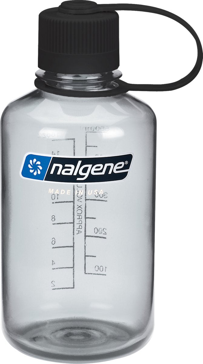 Nalgene - narrow mouth bottle - drinkfles - waterfles - lekvrij - 500ml - bpa free - sustain - gray