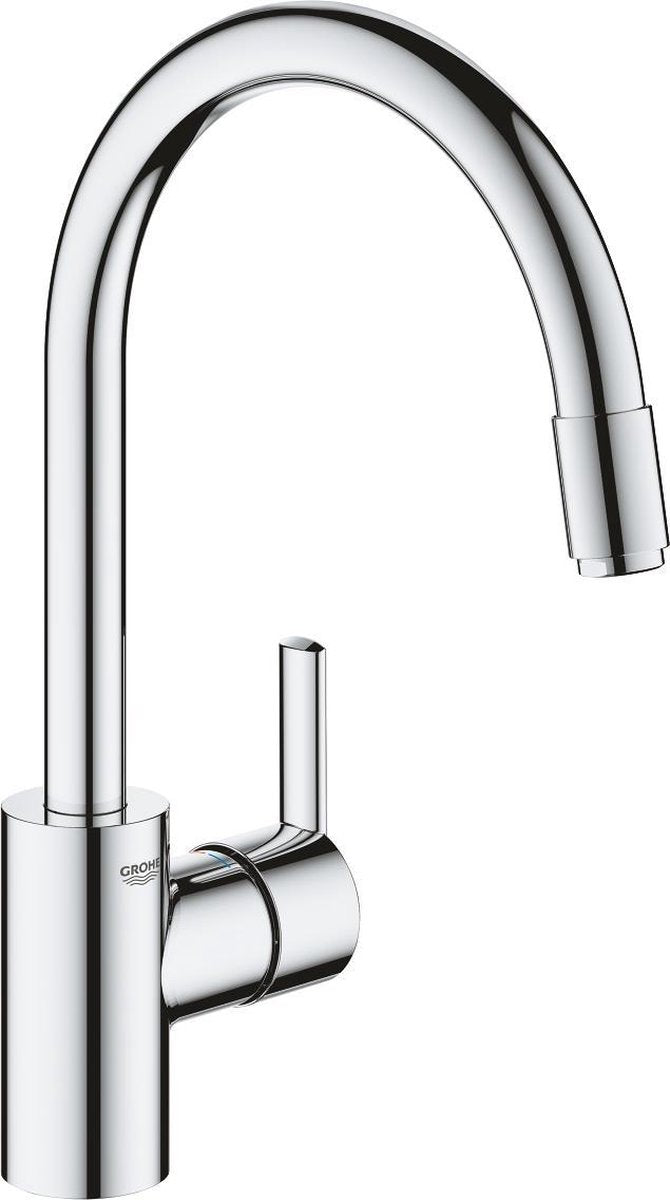 Grohe quickfix feel 1-gats keukenkraan met uittrekbare mousseur chroom