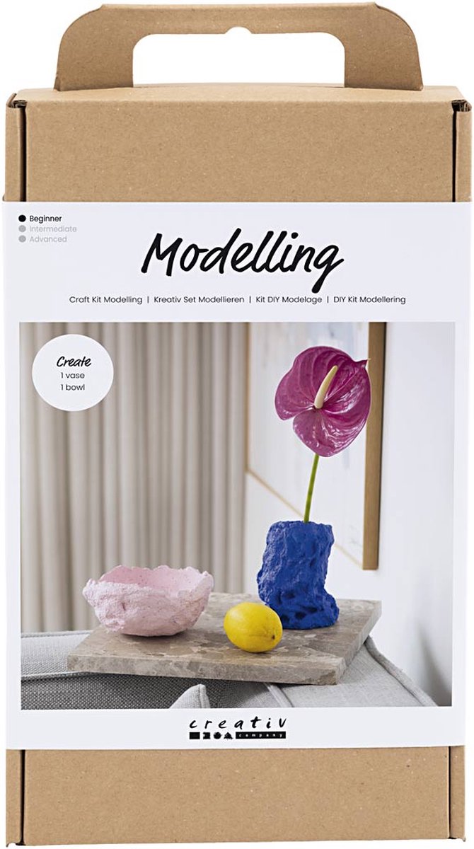 Creativ company cc hobbyset boetseren vaas en schaal