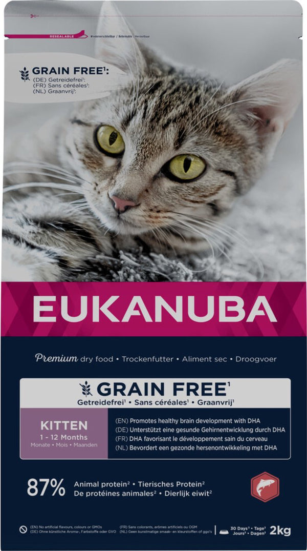 Eukanuba kat kitten graanvrij zalm 2 kg