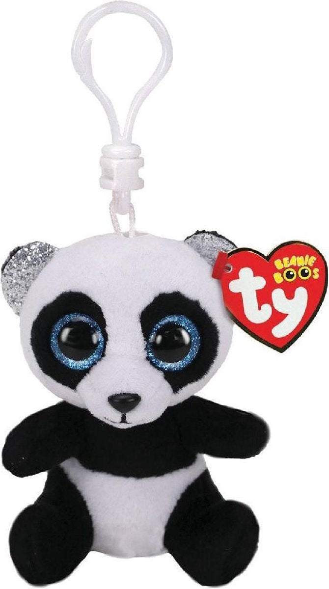Ty beanie boos clip pandaknuffel bamboe 7 cm