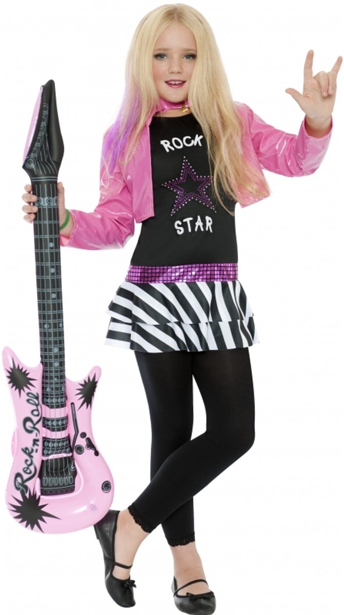 Vegaoo rocksteroutfit voor meisjes - kinderkostuums - 122 134
