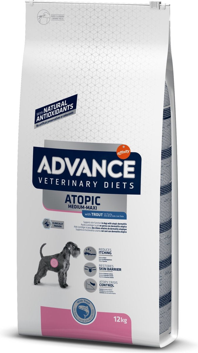 Advance Veterinary Diet hond gevoelige huid medium maxi