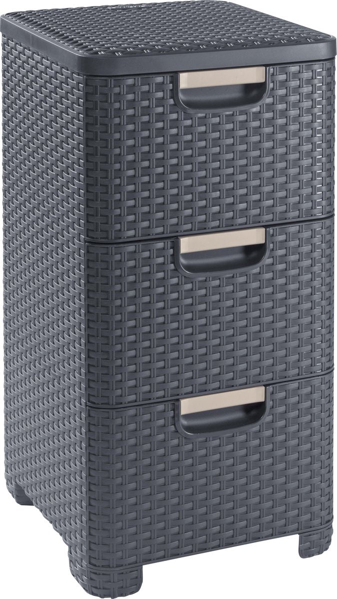 Curver style ladesysteem - 3x14 liter - antraciet