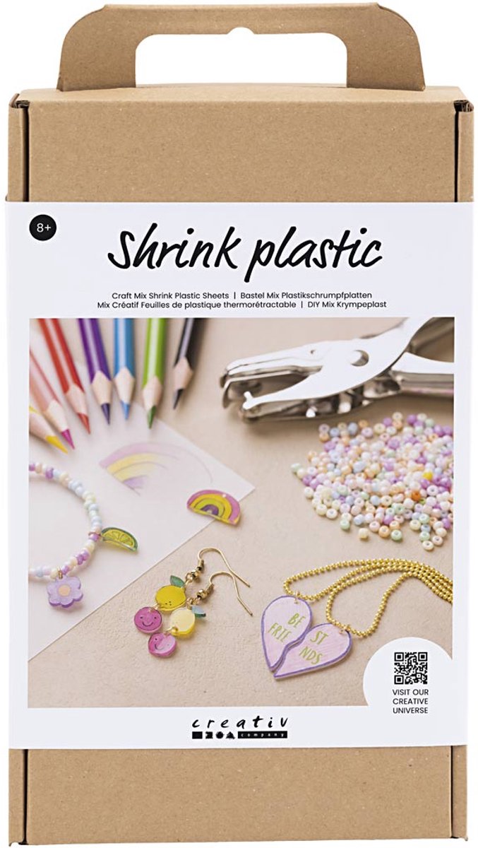 Creativ Company Shrink Film Craft Kit - Jewelry Making - Hobby Pack
