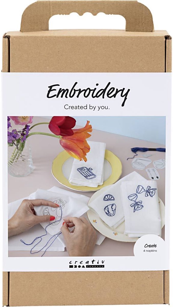 Creativ company hobbyset borduurwerk servetten