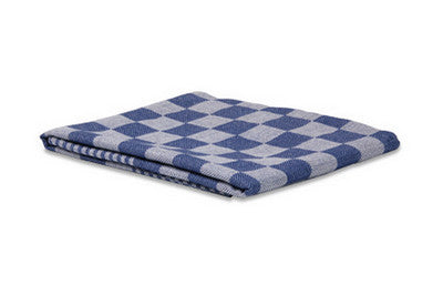 Wecoline theedoek geblokt blauw 70x70 cm (6 stuks)