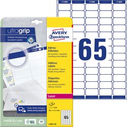 Adresetiketten avery zweckform quickpeel 38 x 76 mm wit