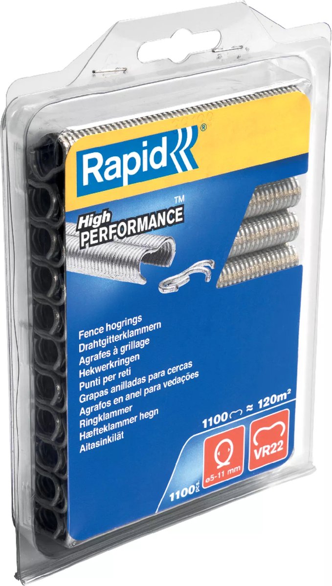 Rapid hogringen - gegalvaniseerd - 5-11 mm - dikte 2 mm - 1100 stuks
