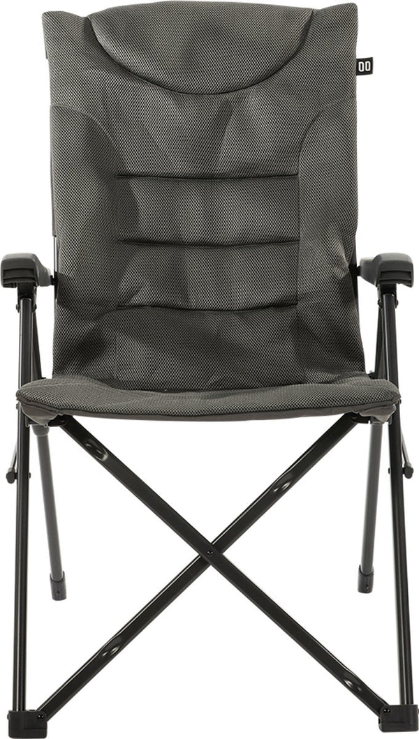 Travellife barletta cross campingstoel antraciet - ventilerende en weerbestendige airmesh bekleding - 120 kg draagvermogen - inclusief draagtas