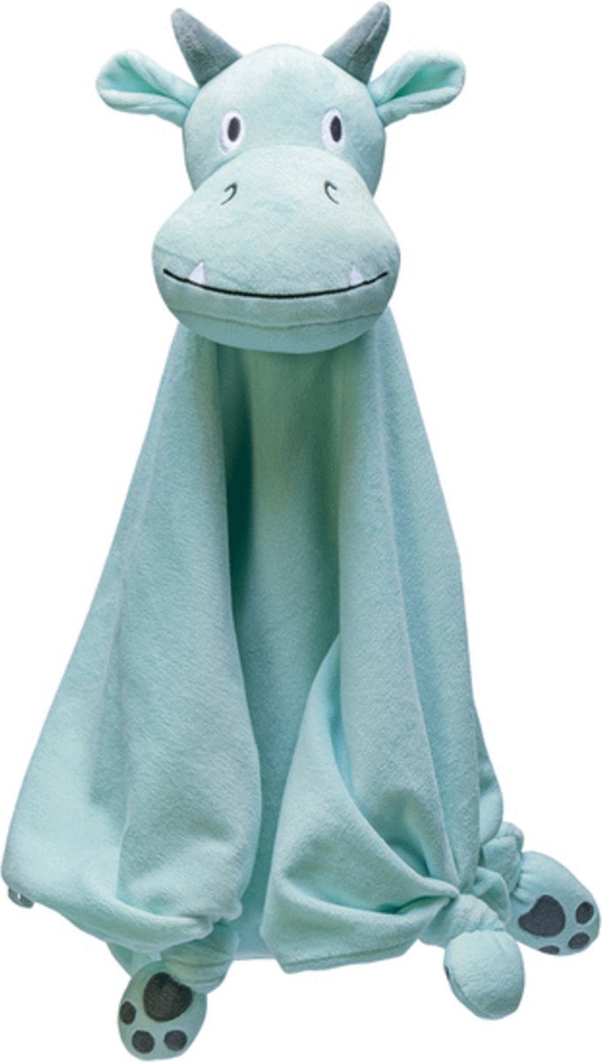 Beeztees puppy speelgoed knuffeldoek draak - puppy knuffel - honden speelgoed - pluche - groen - 46x40x7,5 cm