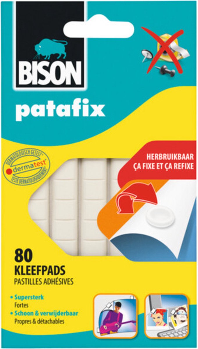 Bison patafix - 12 x 80 stuks - voordeelverpakking