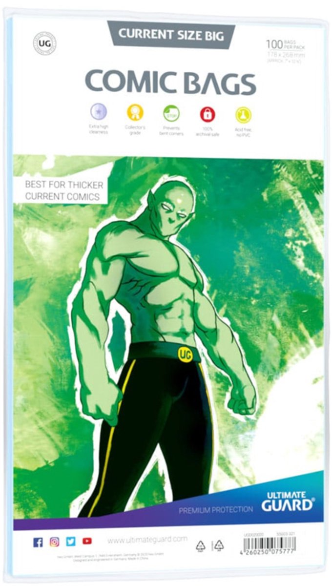 Ultimate guard comic bags standard (100) - current size big