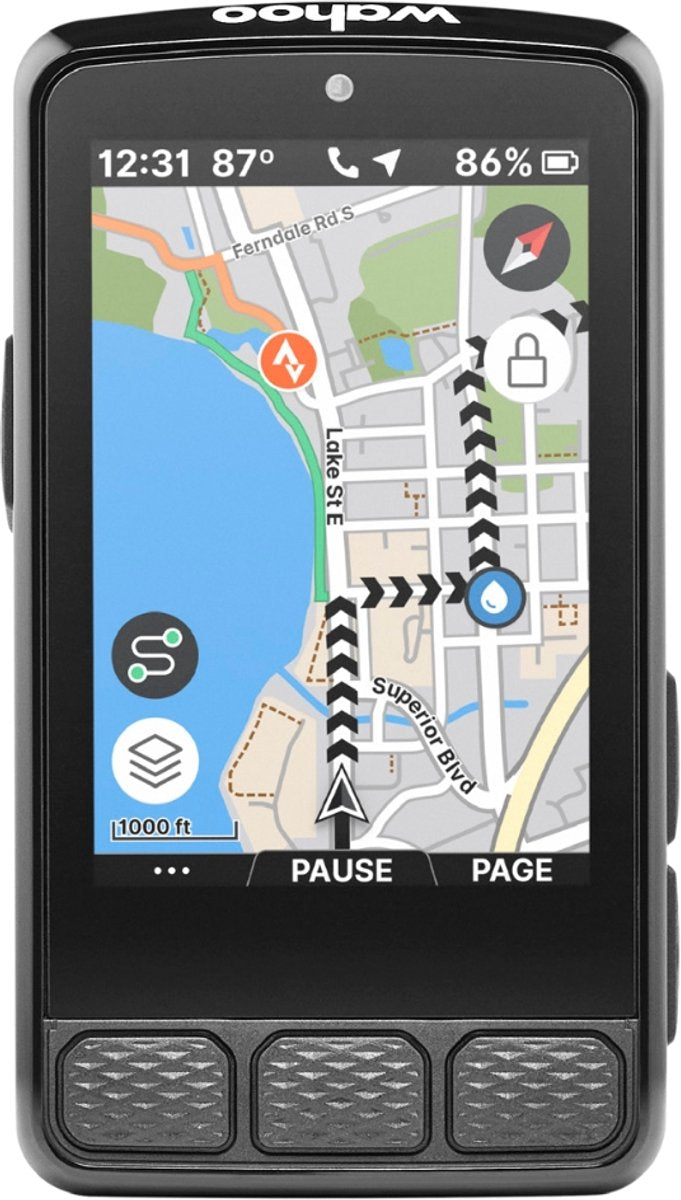 Wahoo elemnt roam 3 fietscomputer transparant