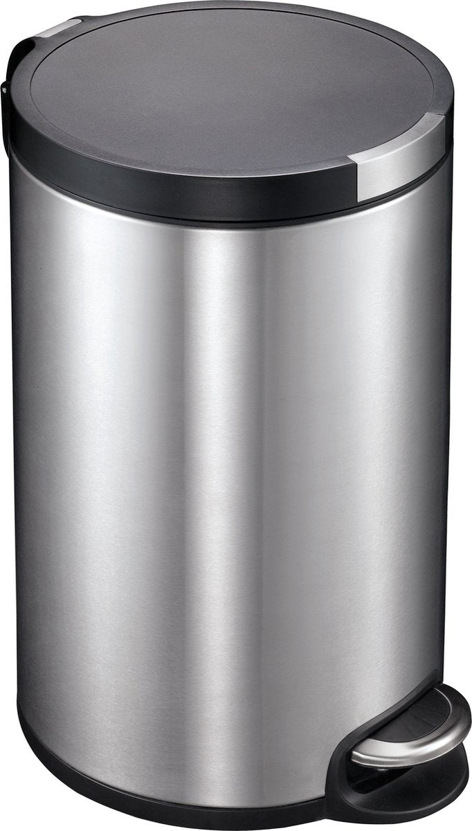 Eko - artistic pedaalemmer 12 liter - stainless steel plastic - mat rvs - prullenbak