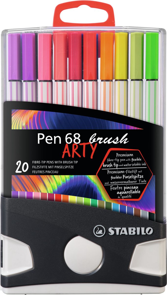 STABILO Pen 68 Penseel ARTY ColorParade, 20st.