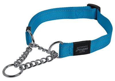 Rogz voor honden lumberjack halfslip halsband turquoise