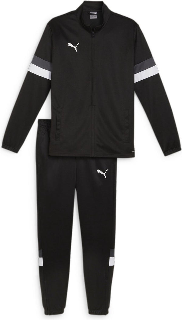 Puma teamrise tracksuit heren trainingspak - black- black m