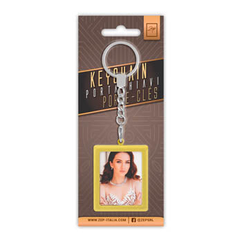 Zep foto sleutelhanger aa9w wit 35x45 mm