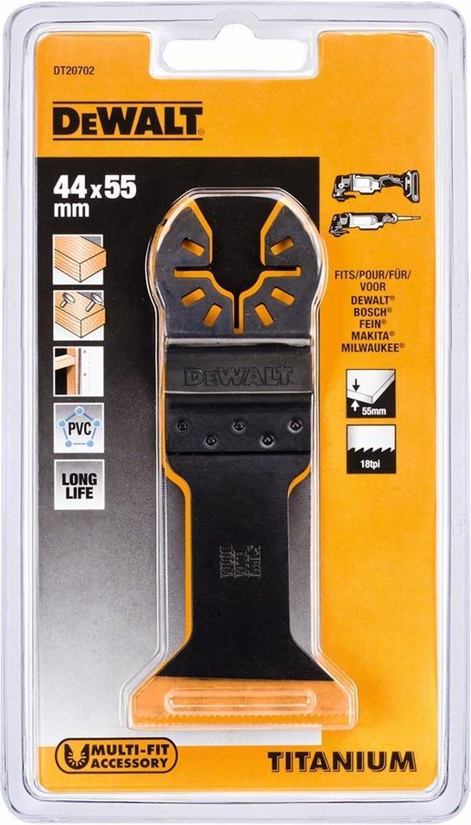 Dewalt dt20702-qz serie - titanium zaagblad - 55x44mm - bi-metaal - universele pasvorm