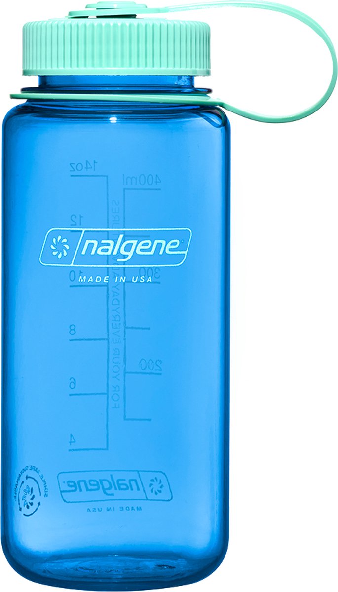Nalgene - wide mouth bottle - drinkfles - waterfles - lekvrij - 500ml - bpa free - sustain - cornflower blue